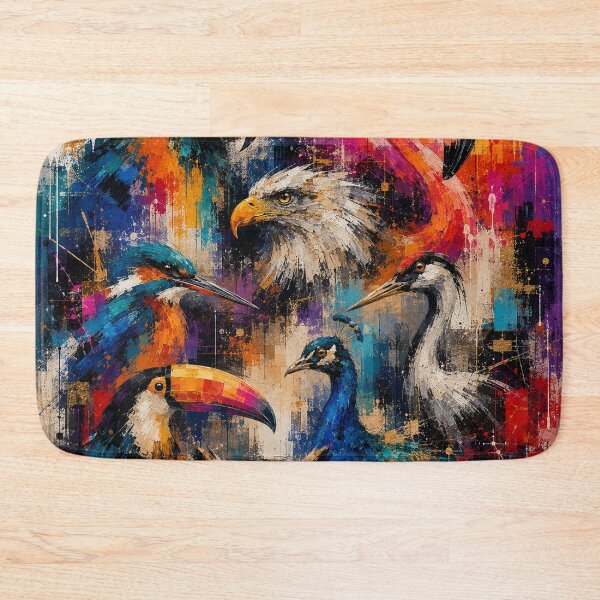 Item preview, Colorful Abstract Birds Wildlife Art designed and sold by Qenlo.