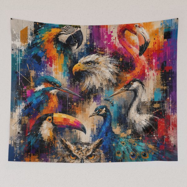 Item preview, Colorful Abstract Birds Wildlife Art designed and sold by Qenlo.