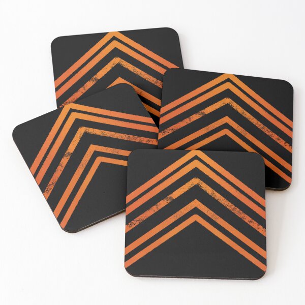 Item preview, Orange Chevrons on Black  designed and sold by JaygiesDesign.