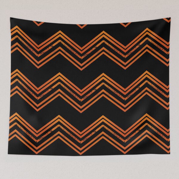 Item preview, Orange Chevrons on Black  designed and sold by JaygiesDesign.