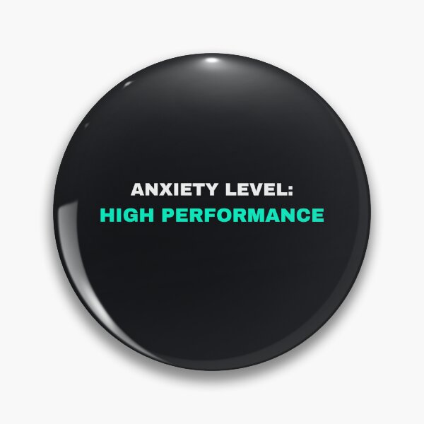 Item preview, Minimalist Anxiety Level High Performance Funny IT Quote designed and sold by ShapingMinds.