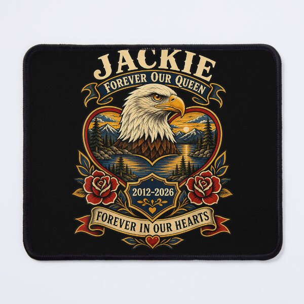 Item preview, Vintage Jackie Forever Our Queen Bald Eagle Memorial Tribute designed and sold by leevekaArt.