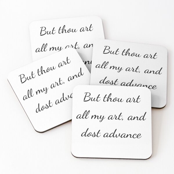 Item preview, “But thou art all my art, and dost advance” - handwriting black designed and sold by ariksworld.