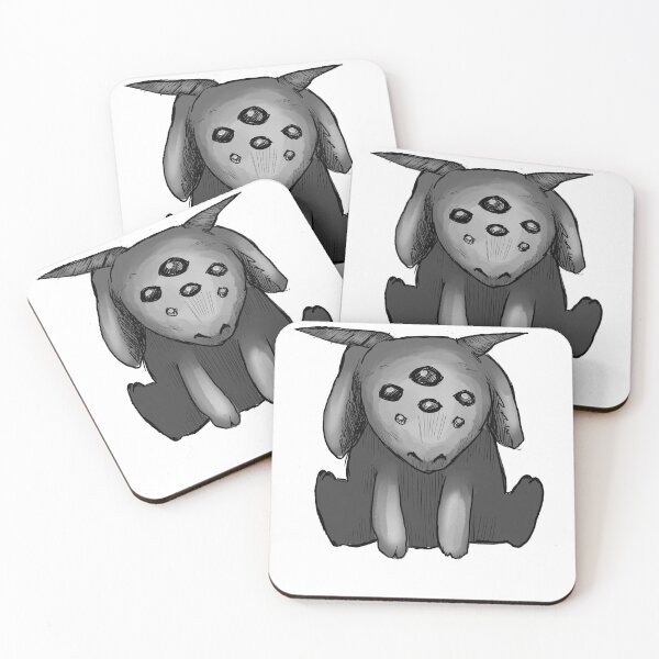 Item preview, Cute creepy goat plush toy print designed and sold by Cheeshka.