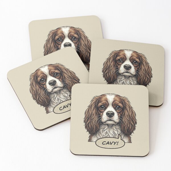 Item preview, Cavalier King Charles Spaniel Retro Vintage Comic Art – Sweet Cavy designed and sold by Pfotenfaden.