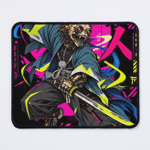 Item preview, Neon Neko Ronin Dual Katana Cyber Cat Samurai Pink designed and sold by BRTHRCNK01.