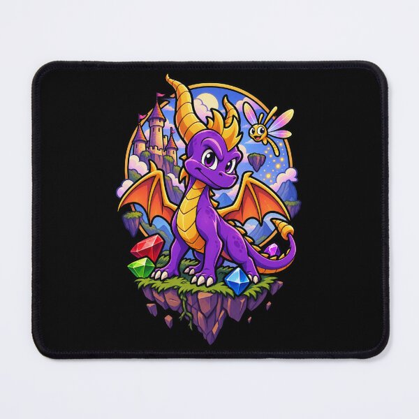 Item preview, Spyro Dragon Fantasy Adventure - Purple Dragon Retro Gaming Art designed and sold by Rosteri.