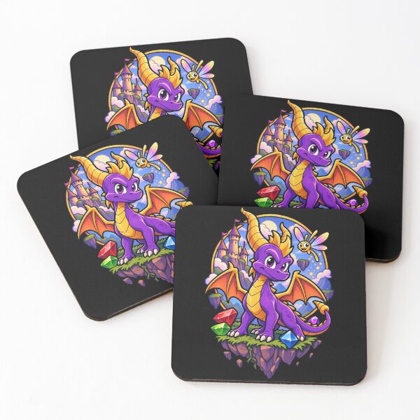 Item preview, Spyro Dragon Fantasy Adventure - Purple Dragon Retro Gaming Art designed and sold by Rosteri.