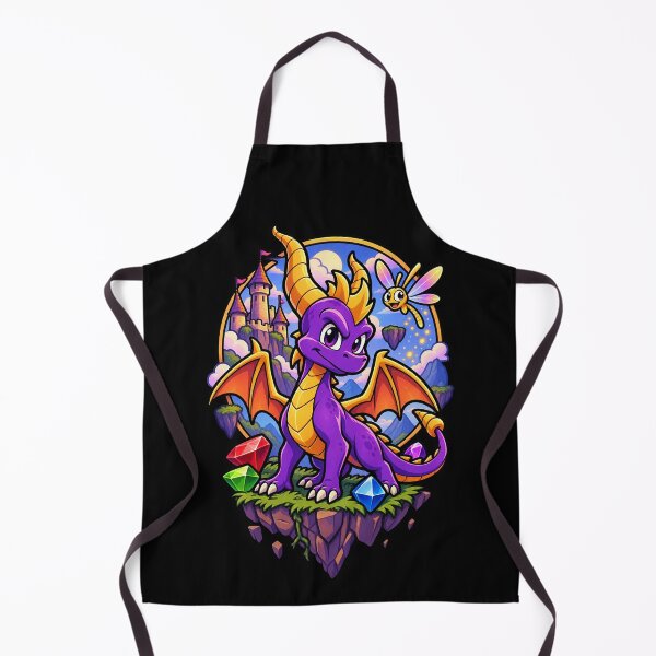 Item preview, Spyro Dragon Fantasy Adventure - Purple Dragon Retro Gaming Art designed and sold by Rosteri.