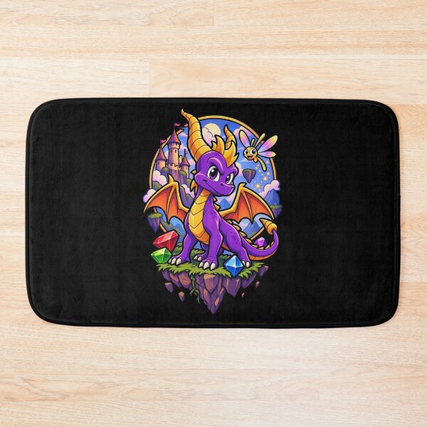 Item preview, Spyro Dragon Fantasy Adventure - Purple Dragon Retro Gaming Art designed and sold by Rosteri.