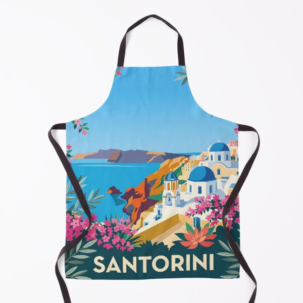 Item preview, Santorini Greece Vintage Travel Poster designed and sold by MavtM.