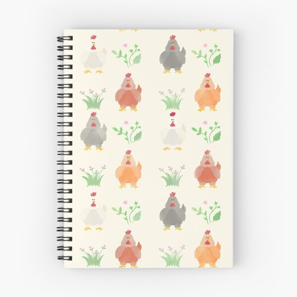 Item preview, cute chicken pattern doodle with flowers designed and sold by FandomizedRose.