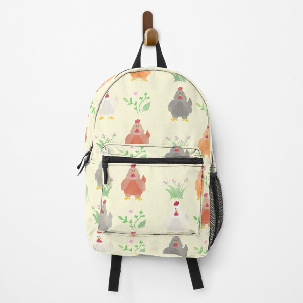 Item preview, cute chicken pattern doodle with flowers designed and sold by FandomizedRose.