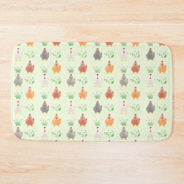 Item preview, cute chicken pattern doodle with flowers designed and sold by FandomizedRose.