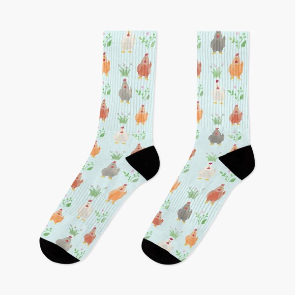 Item preview, cute chicken pattern doodle with flowers designed and sold by FandomizedRose.