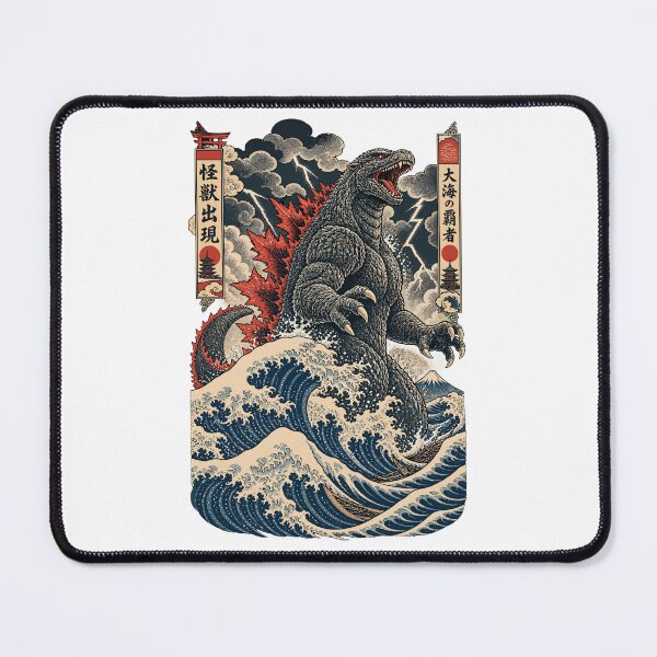 Item preview, Kaiju Ukiyo-e | Japanese Woodblock Monster | Vintage Storm Art designed and sold by ZIGLWORKS.