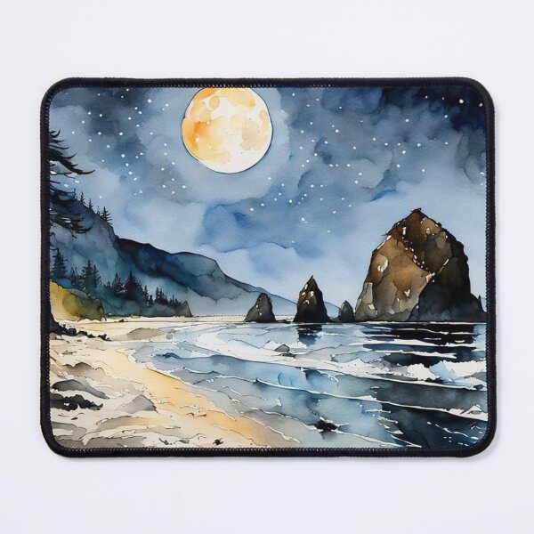 Item preview, Moon over the Silent Coast designed and sold by Undersea Ai Art.
