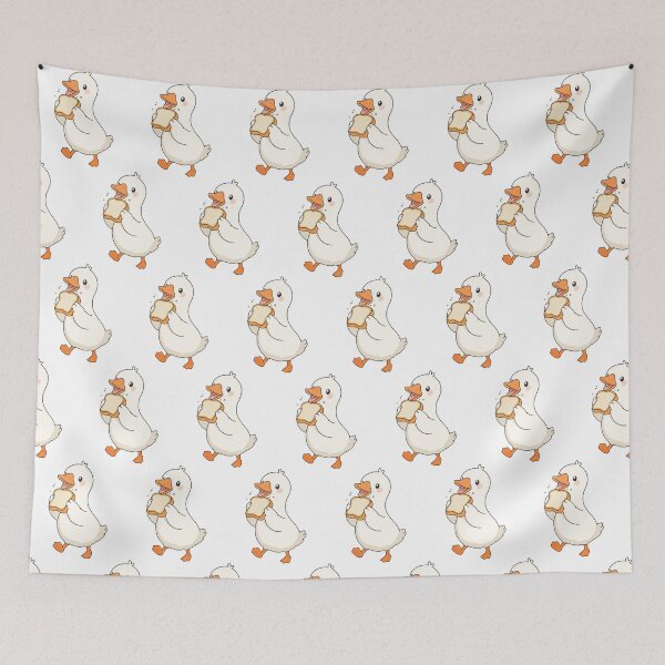 Item preview, Cute Bread-Loving Duck Pattern designed and sold by Little Dora Art.