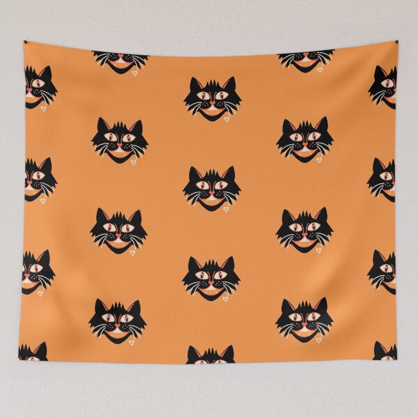 Item preview, Vintage Halloween Kitty designed and sold by Knittyruby.