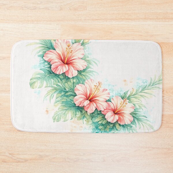 Item preview, Island Lagoon Hibiscus Bouquet | Watercolor Tropical Floral Art | Botanical Flower Illustration designed and sold by IamNolmo.