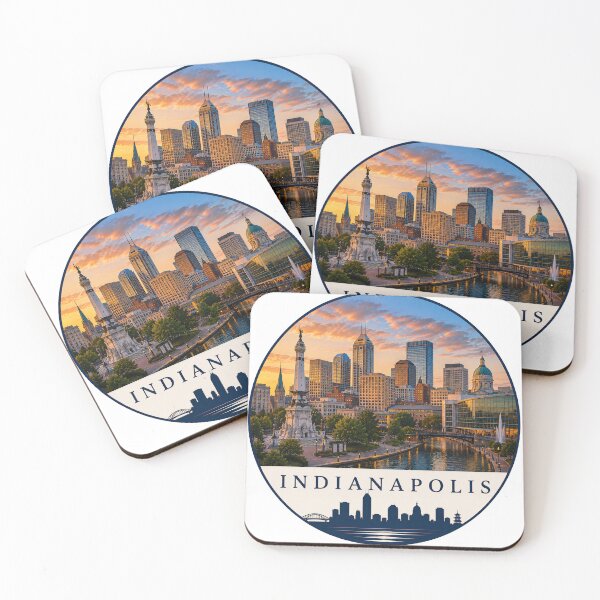 Artikelvorschau, Indianapolis Skyline Indiana Reise-Souvenir entworfen und verkauft von Beyond Destinations.