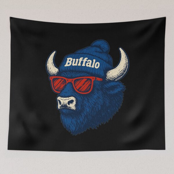 Item preview, Retro Buffalo Head Cool Sunglasses Beanie designed and sold by BrianSant23775.