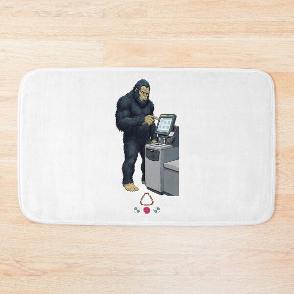 Item preview, Bigfoot's Big Day Out - Sasquatch at the Self-Checkout designed and sold by Whimsy Trail Co.