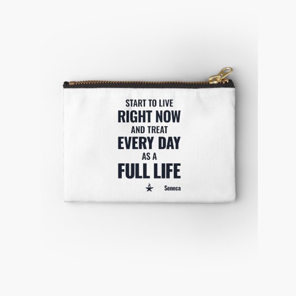 Item preview, Start to Live Right Now - Seneca - Bold Stoic Motivational Quote - Dark Version designed and sold by Stoic Core.