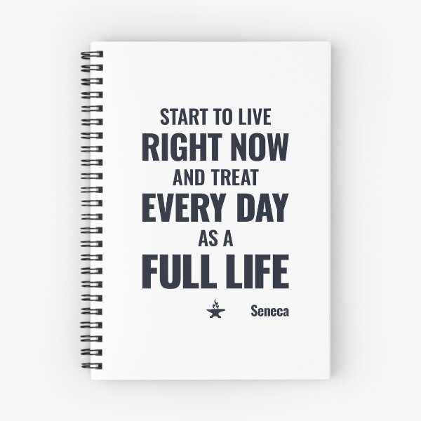Item preview, Start to Live Right Now - Seneca - Bold Stoic Motivational Quote - Dark Version designed and sold by Stoic Core.