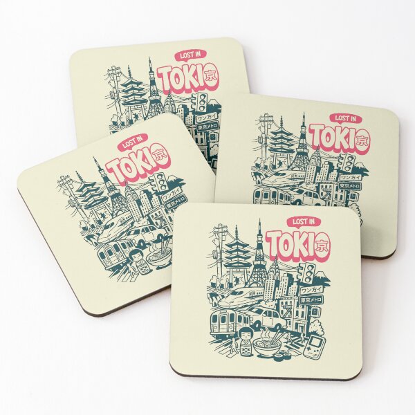 Item preview, Lost In Tokyo Retro Japanese Doodle Pop Art designed and sold by Ada’s Mystic Atelier .