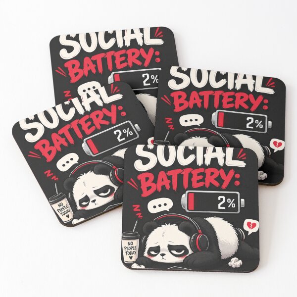 Item preview, Social Battery low  designed and sold by CorazonStudio88.
