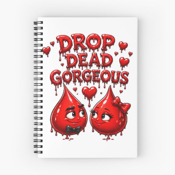 Item preview, Drop Dead Gorgeous - Funny Blood Drop Couple Creepy Cute Romance Art designed and sold by HorrorWorldWeb.