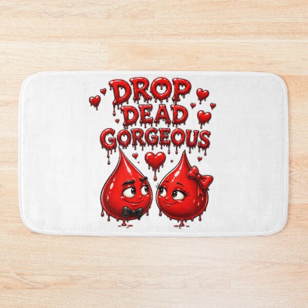 Item preview, Drop Dead Gorgeous - Funny Blood Drop Couple Creepy Cute Romance Art designed and sold by HorrorWorldWeb.
