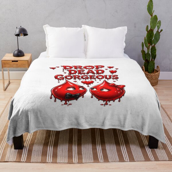 Item preview, Drop Dead Gorgeous - Funny Blood Drop Couple Creepy Cute Romance Art designed and sold by HorrorWorldWeb.