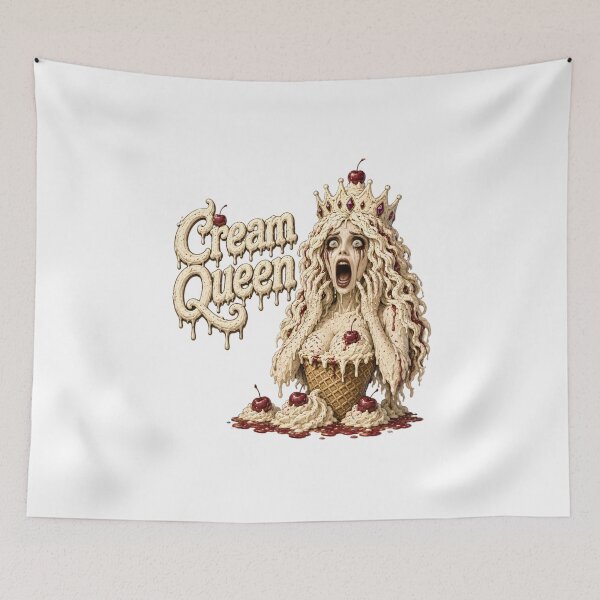 Item preview, Cream Queen - Funny Scary Screaming Ice Cream Monster Horror Comedy designed and sold by HorrorWorldWeb.