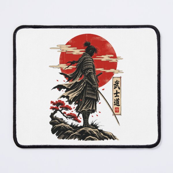 Item preview, Red Sun Samurai | Japanese Ukiyo-e Warrior | Bushido Woodblock Art designed and sold by ZIGLWORKS.