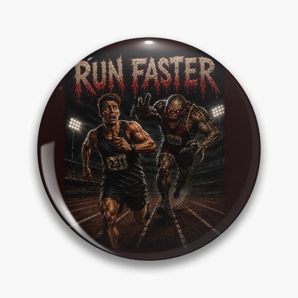 Item preview, Run Faster - Horror Monster Race Funny Running Motivation Art designed and sold by HorrorWorldWeb.
