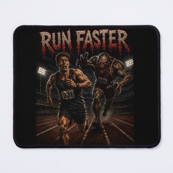Item preview, Run Faster - Horror Monster Race Funny Running Motivation Art designed and sold by HorrorWorldWeb.
