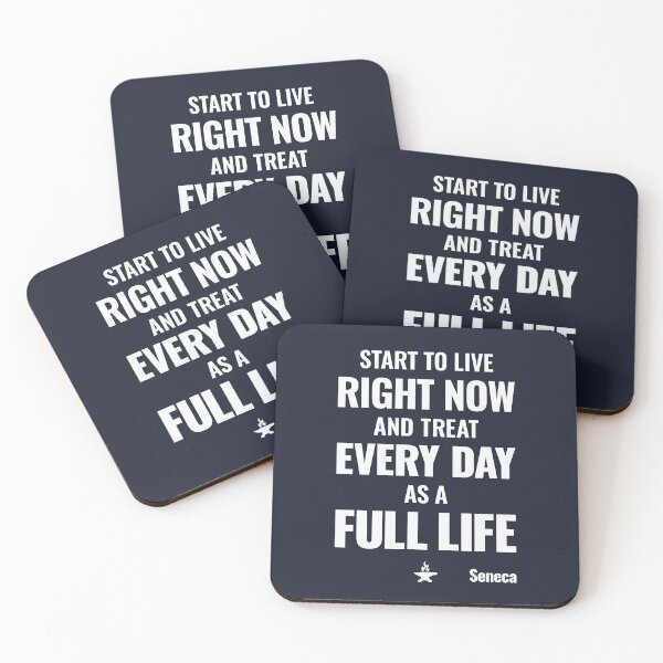 Item preview, Start to Live Right Now - Seneca - Bold Stoic Motivational Quote - Light Version designed and sold by Stoic Core.