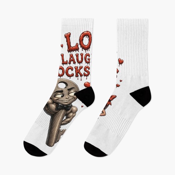 Item preview, Love Laughs at Locksmiths - Funny Key Lock Couple Creepy Cute Romance Art designed and sold by HorrorWorldWeb.