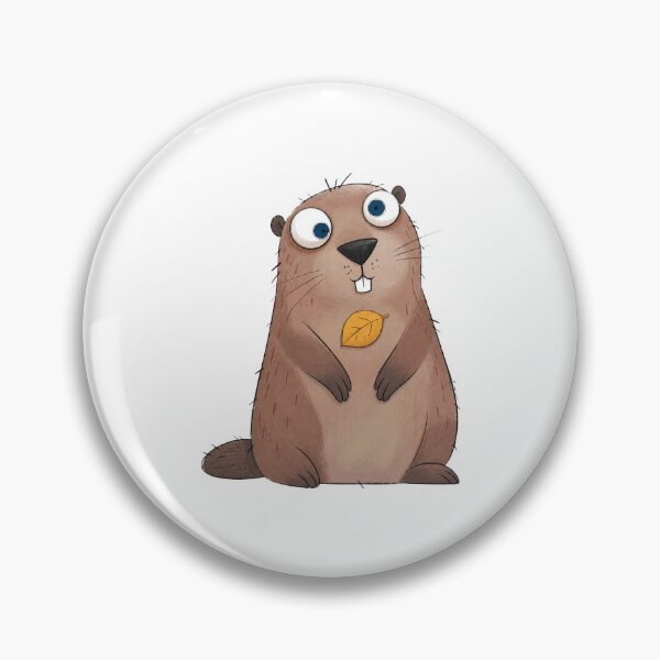 Item preview, Leaf Brooch Marmot designed and sold by The-Art-of-D.