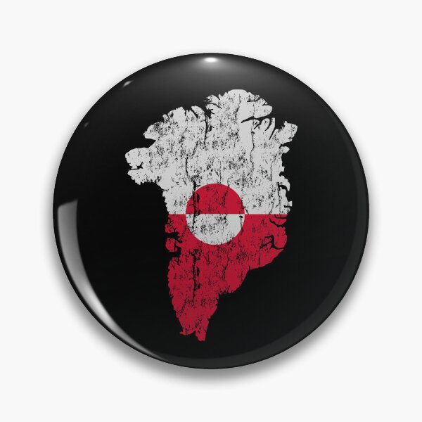 Artikelvorschau, Vintage Greenland Flag Map Silhouette entworfen und verkauft von chaaval.