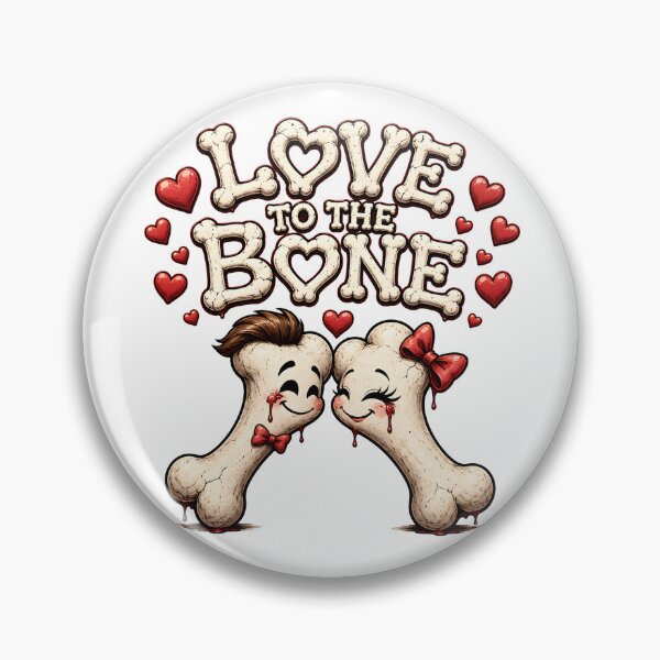 Item preview, Love to the Bone Funny Skeleton Couple Dark Romance Valentine Print designed and sold by HorrorWorldWeb.