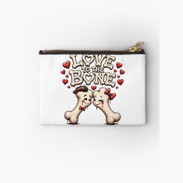 Item preview, Love to the Bone Funny Skeleton Couple Dark Romance Valentine Print designed and sold by HorrorWorldWeb.