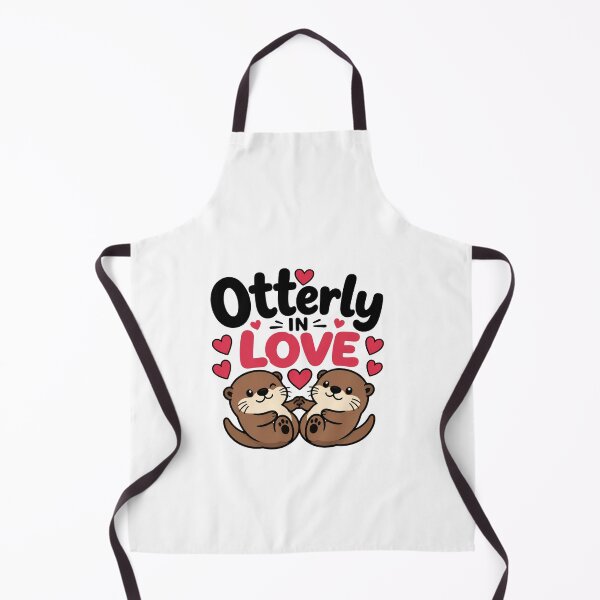 Item preview, Otterly In Love Cute Otter Couple Romantic Design designed and sold by Lovestickerco.