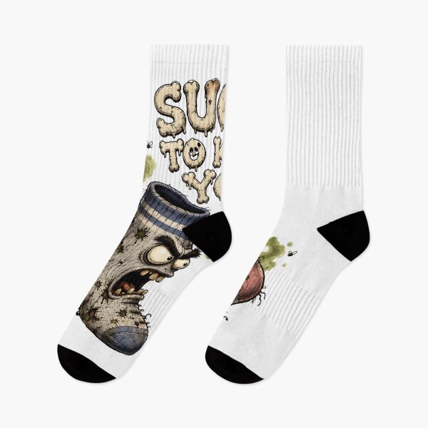 Item preview, Sucks to Know You Funny Dirty Socks Couple Humor Design designed and sold by HorrorWorldWeb.