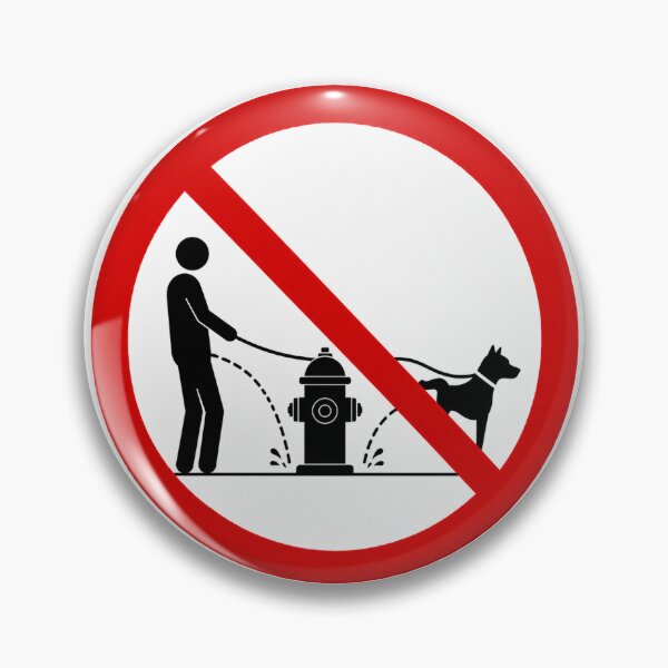 Artikelvorschau, Menschen und Hunde dürfen nicht an Hydranten urinieren. entworfen und verkauft von MonkiFlipp.