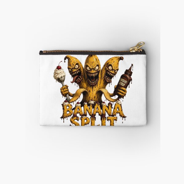 Item preview, Banana Split - Scary Three Headed Monster Funny Horror Print designed and sold by HorrorWorldWeb.