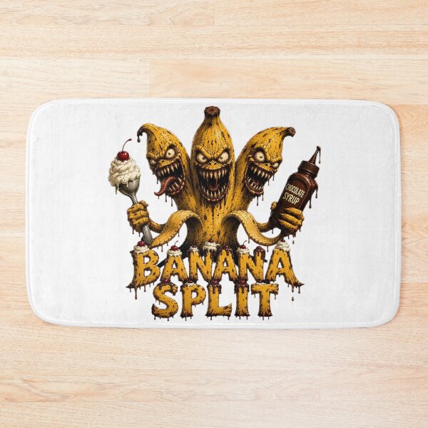 Item preview, Banana Split - Scary Three Headed Monster Funny Horror Print designed and sold by HorrorWorldWeb.