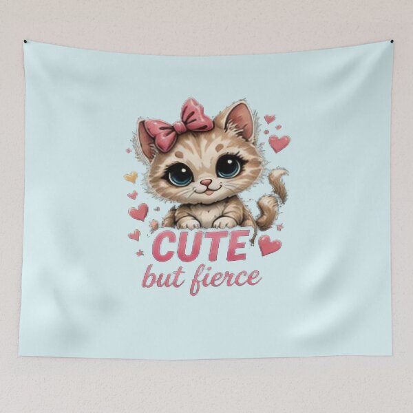 Item preview, Cute But Fierce Cat Kitten Design designed and sold by FABIOLA1970.